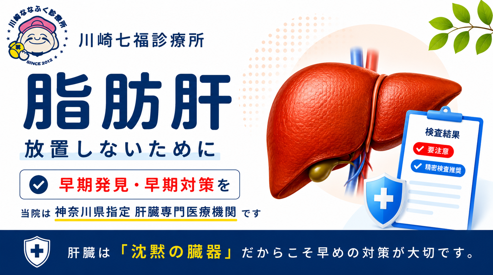 脂肪肝の早期発見・早期対策|神奈川県指定肝臓専門医療機関・川崎七福診療所